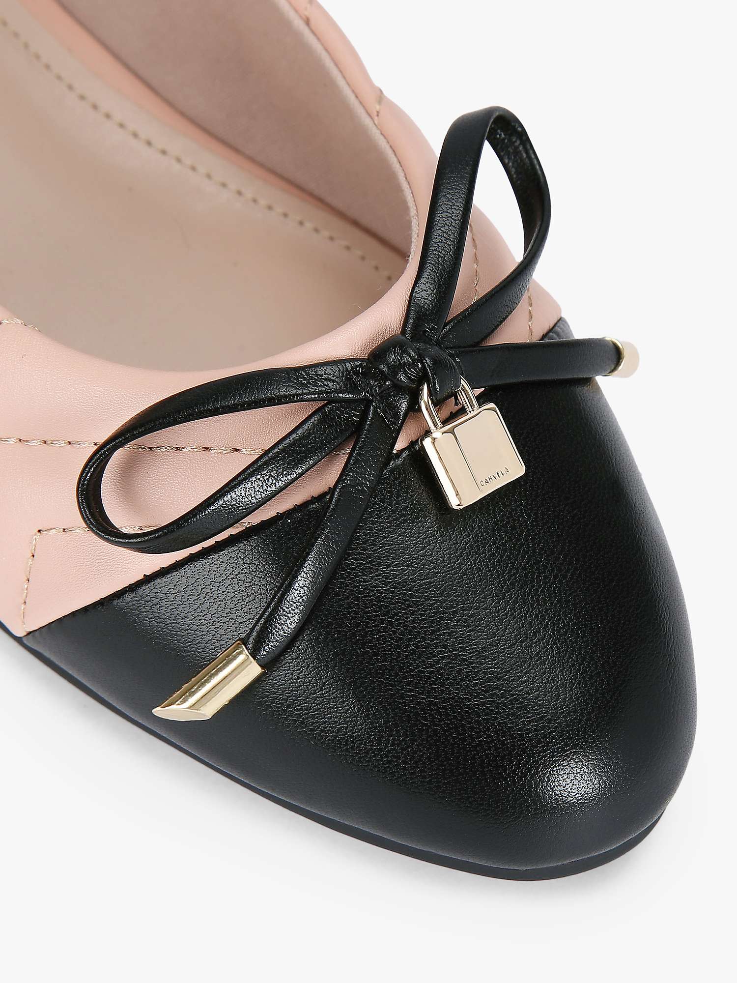 Buy Carvela Lara Ballerina Shoes, Pink/Black Online at johnlewis.com