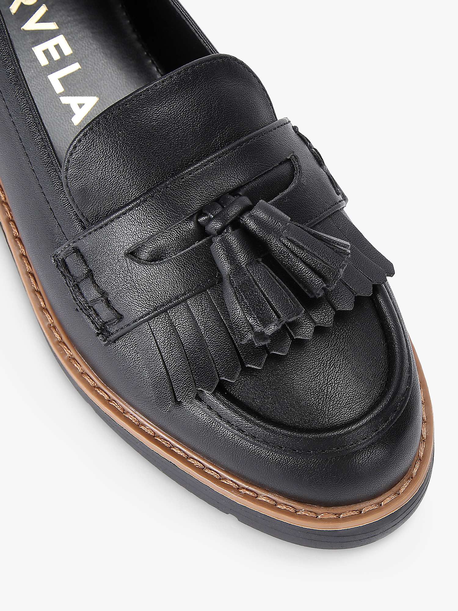Buy Carvela Sky Tassel Slip-On Loafers, Black Online at johnlewis.com