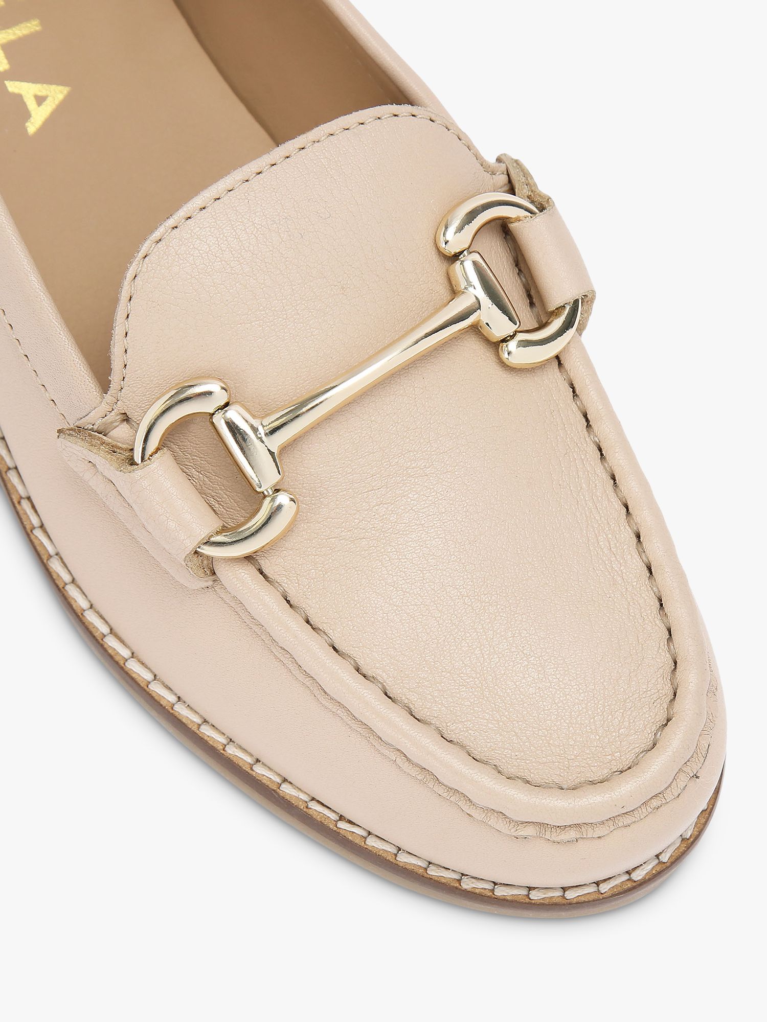 Carvela Snap Leather Loafers, Pink Blush, 7