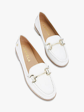 Carvela Snap Leather Loafers, White
