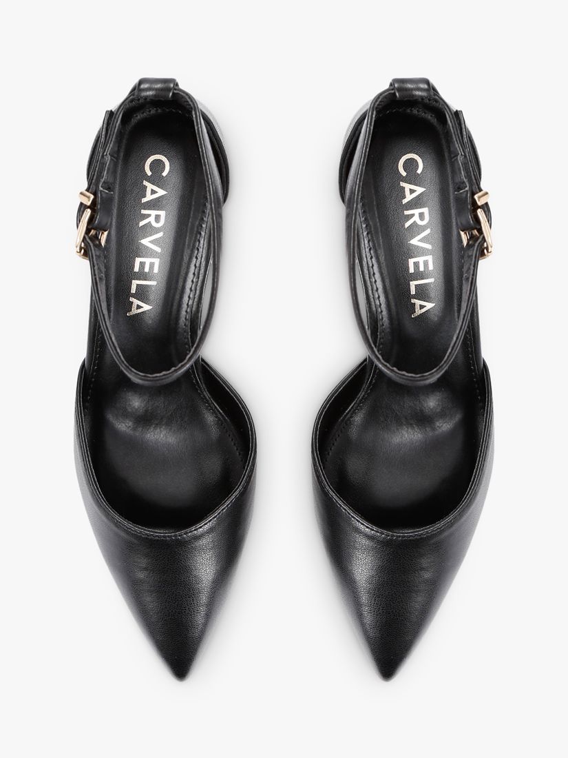 Carvela Refined Court Shoes, Black, 3