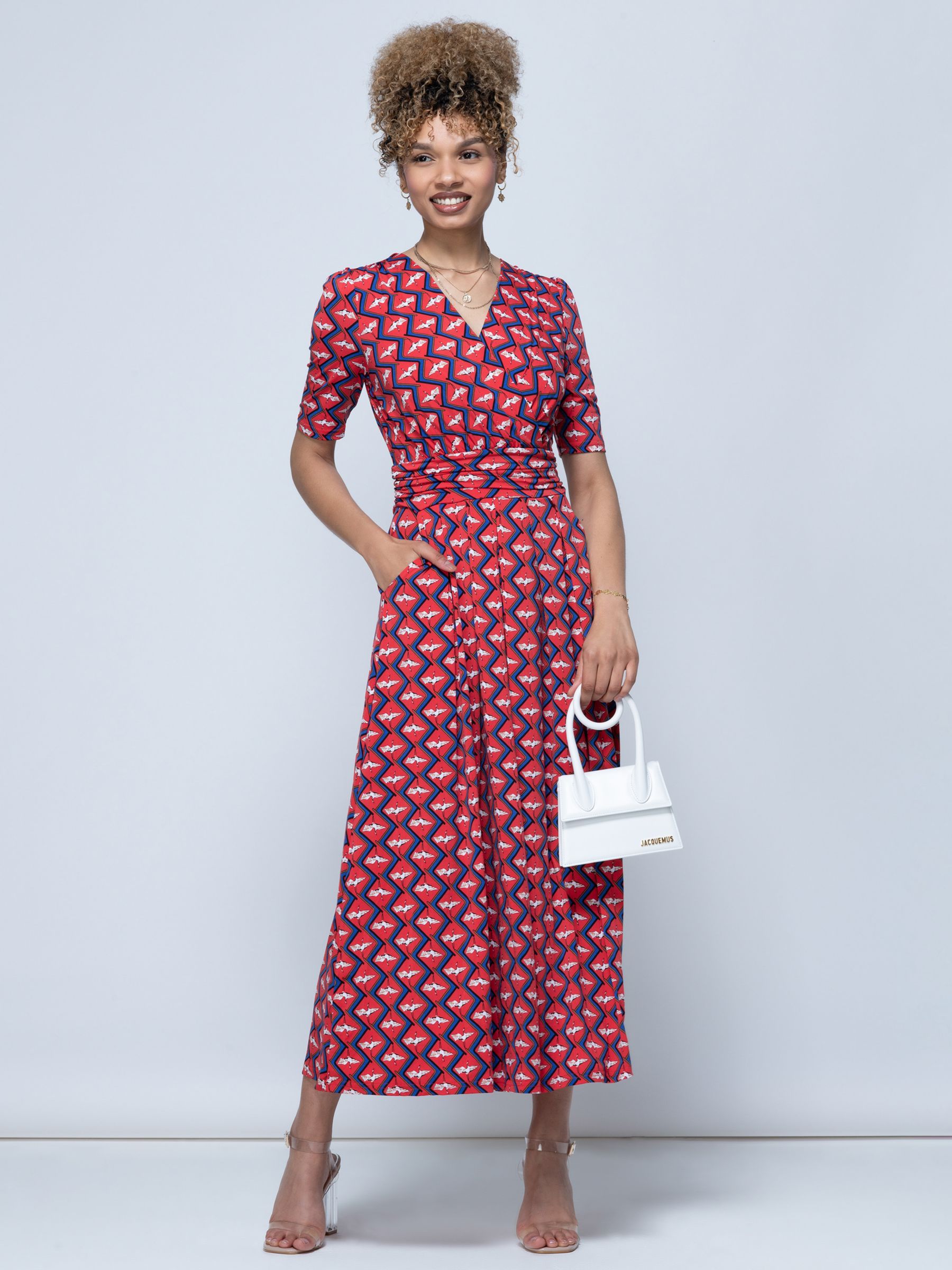 Buy Jolie Moi Cross Front Jersey Dress, Multi Online at johnlewis.com