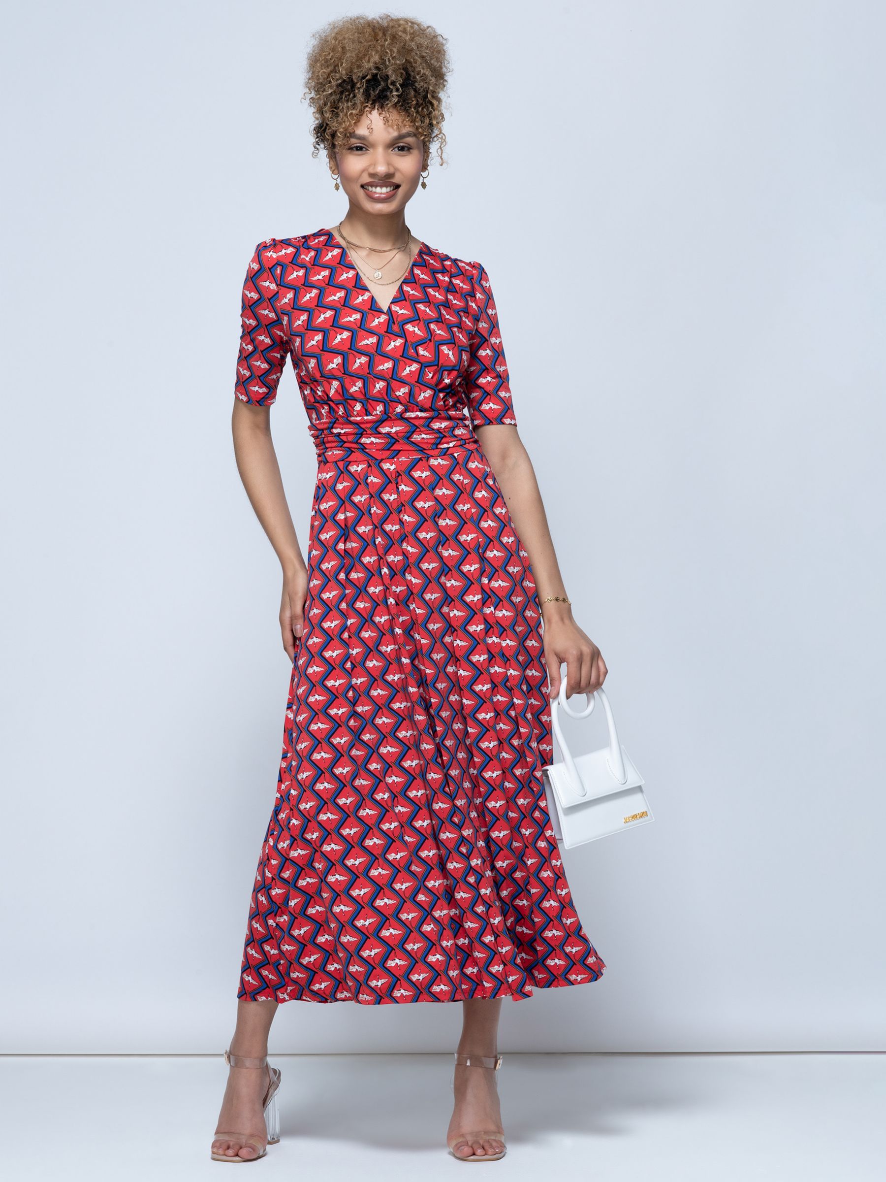 Buy Jolie Moi Cross Front Jersey Dress, Multi Online at johnlewis.com