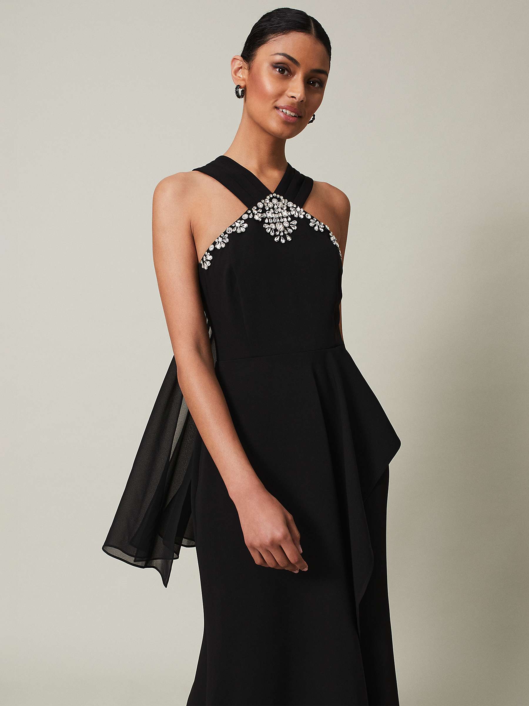 Buy Phase Eight Danica Halterneck Maxi Dress, Black Online at johnlewis.com