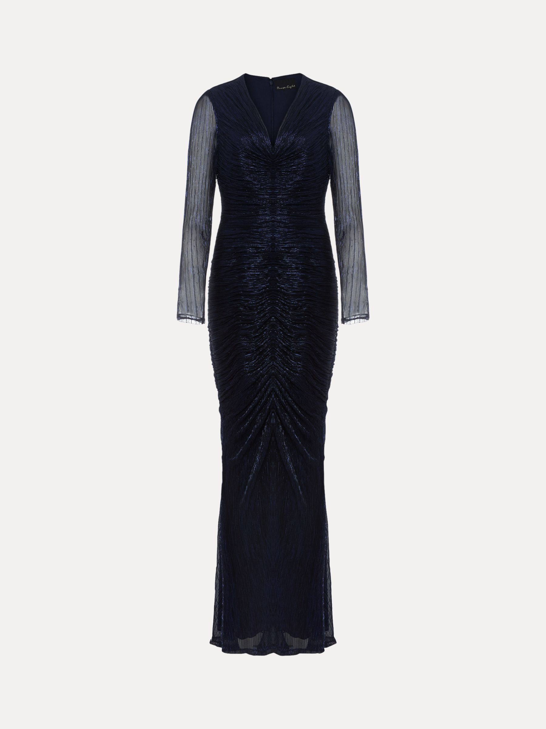 Buy Phase Eight Shannia Ruched Maxi Dress, Blue Online at johnlewis.com