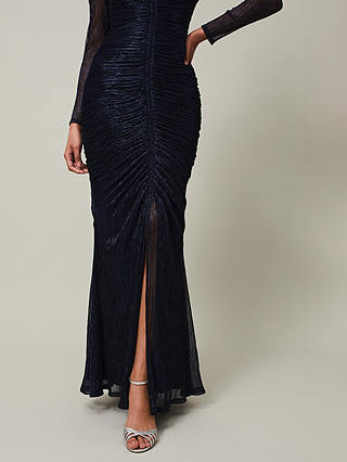 Phase Eight Shannia Ruched Maxi Dress, Blue