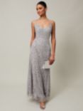 Phase Eight Alexia Sequin Maxi Dress, Silver, Silver