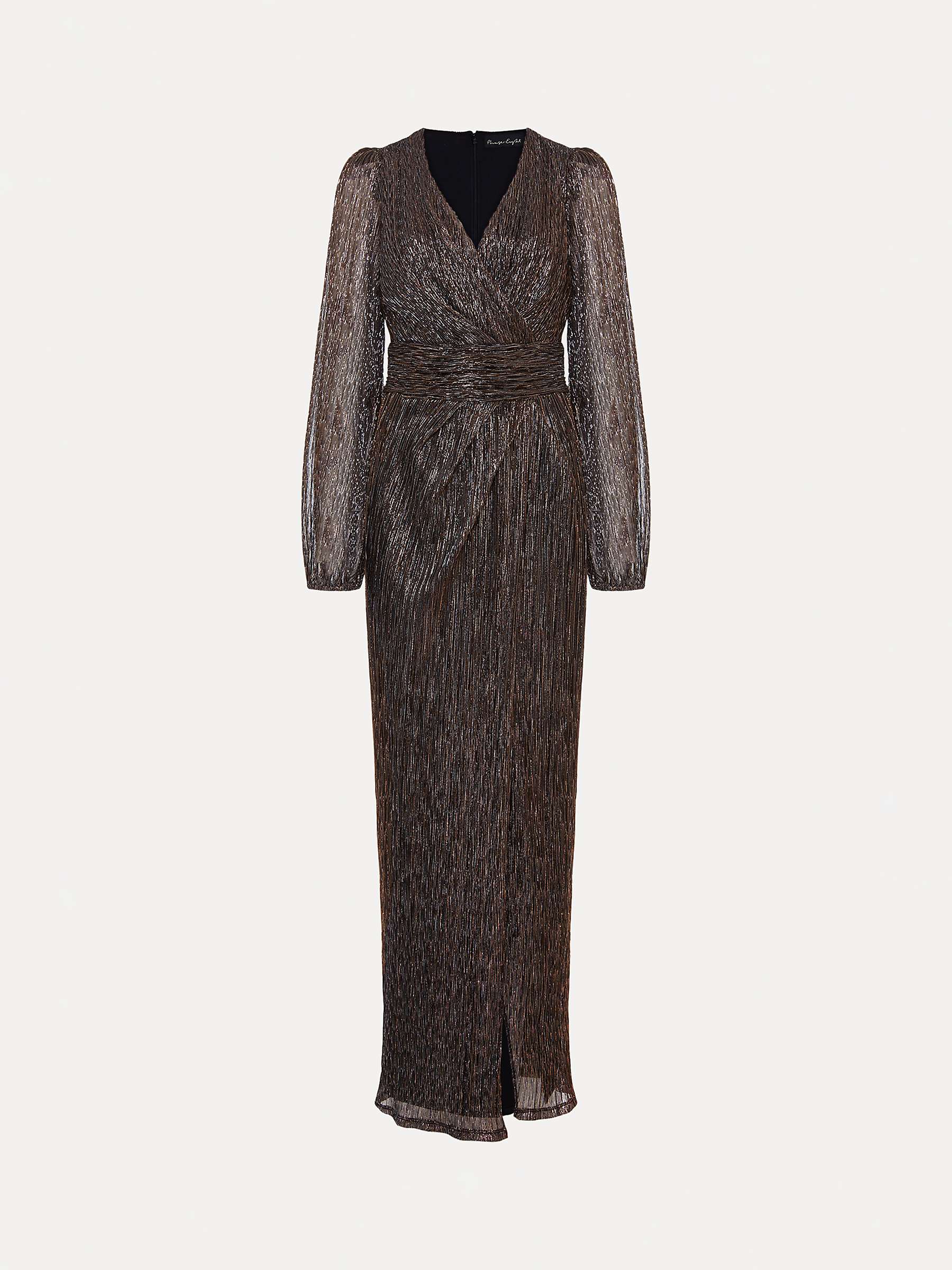 Buy Phase Eight Brielle Wrap Maxi Dress, Black/Bronze Online at johnlewis.com