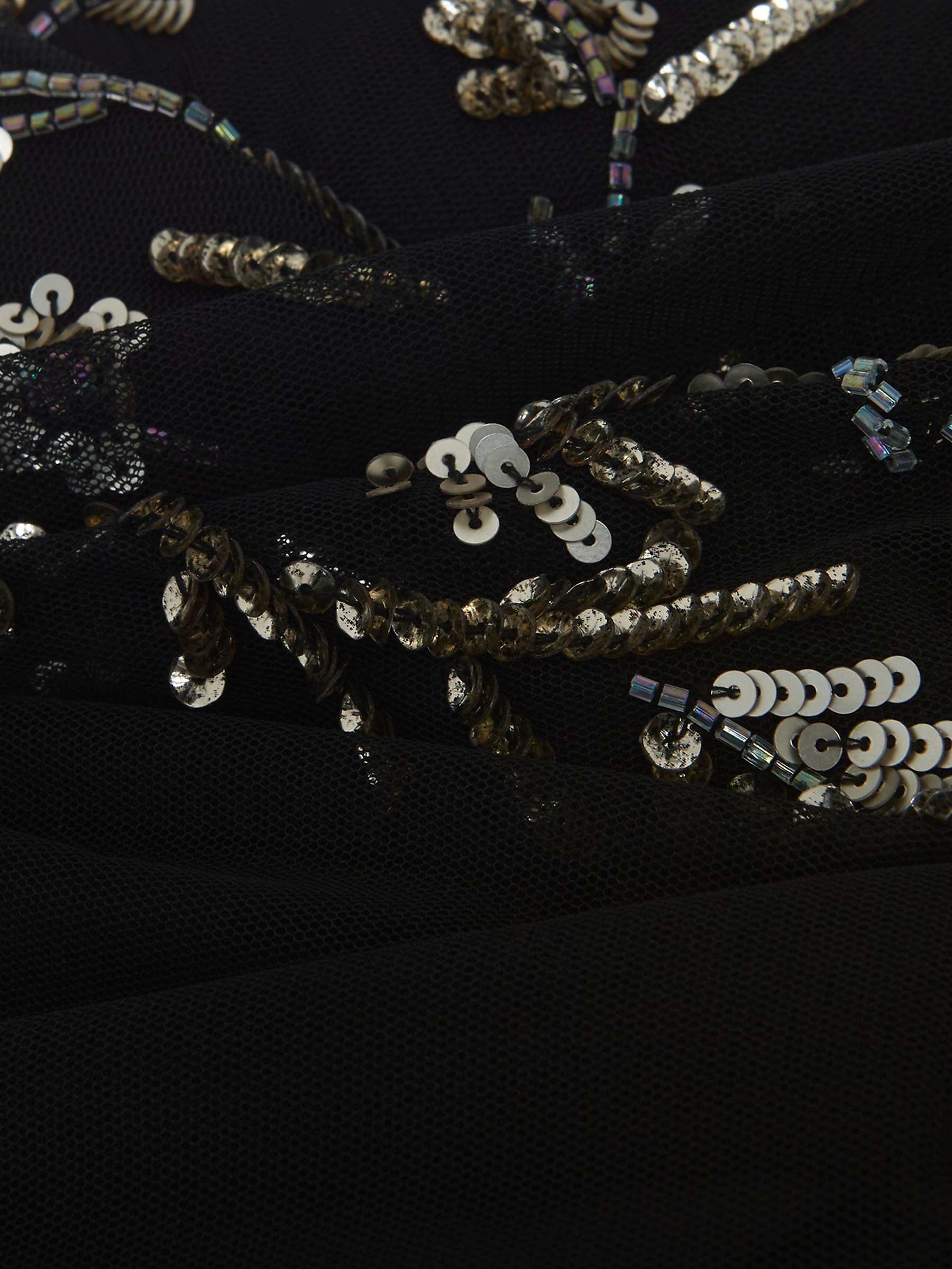 Buy Phase Eight Marissa Embellished Midi Dress, Black/Gold Online at johnlewis.com