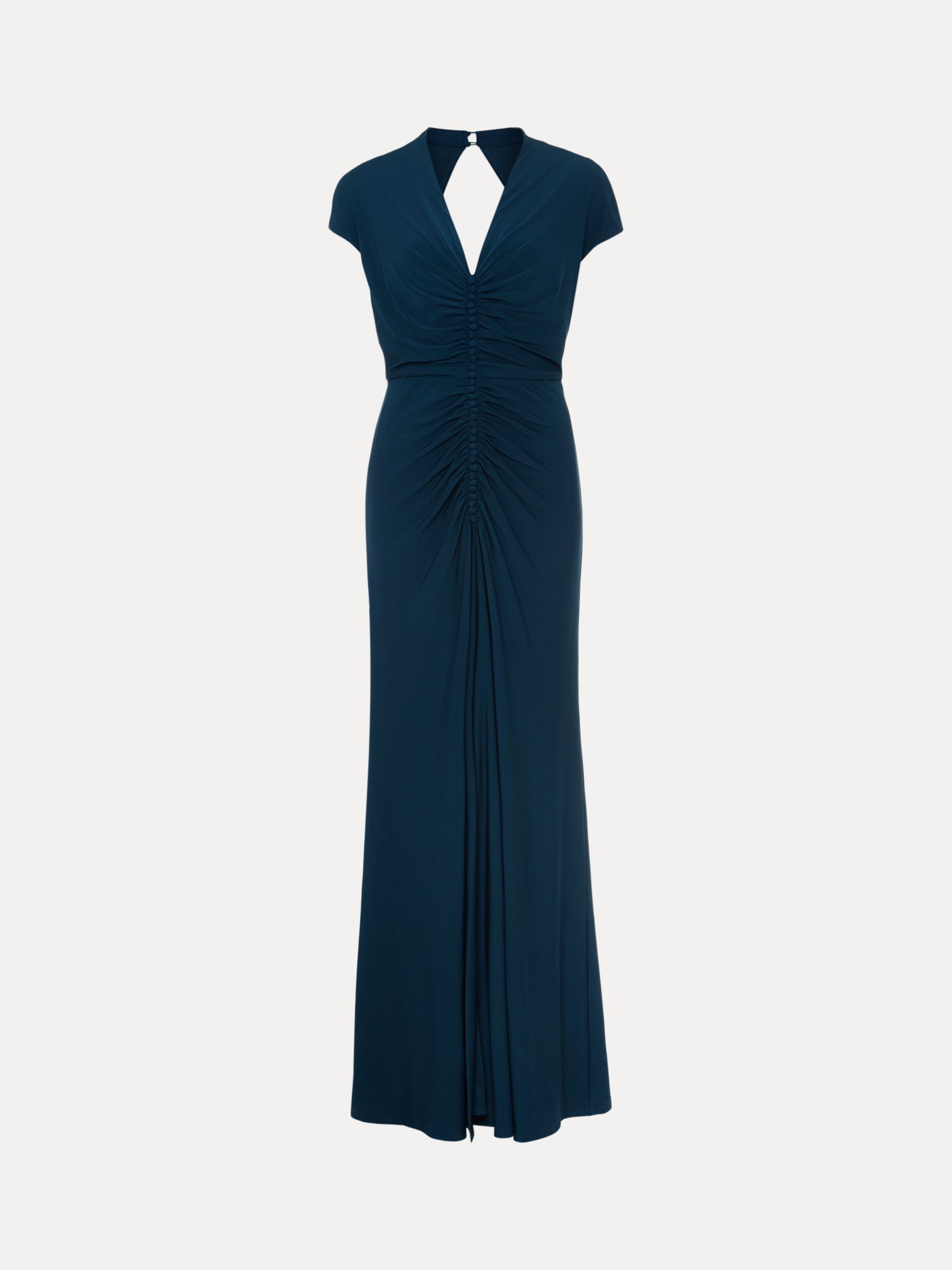 Phase Eight Daisy Ruched Maxi Dress, Teal