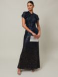 Phase Eight Kayla Sequin Maxi Dress, Navy