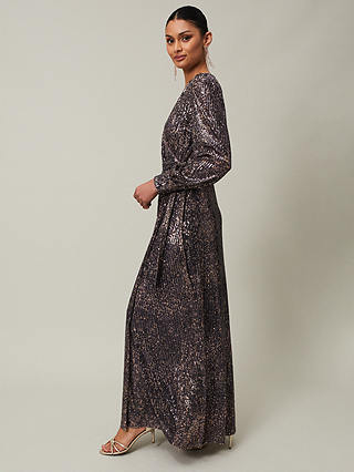 Phase Eight Amily Sequin Maxi Dress, Rose Gold