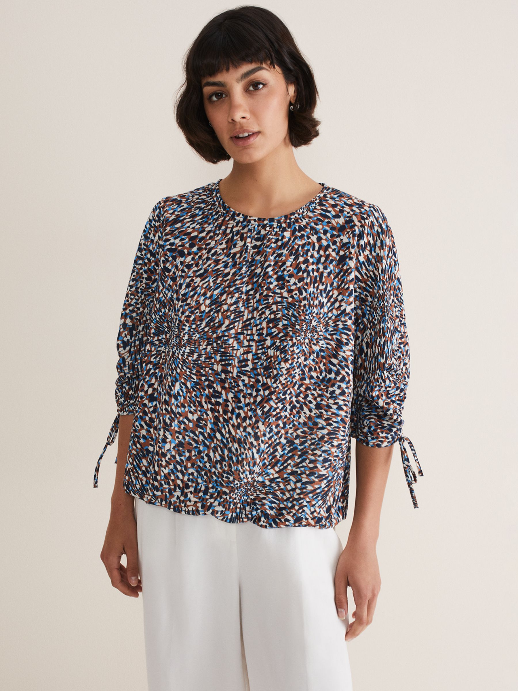 Phase Eight Rosalind Abstract Print Top, Multi at John Lewis & Partners
