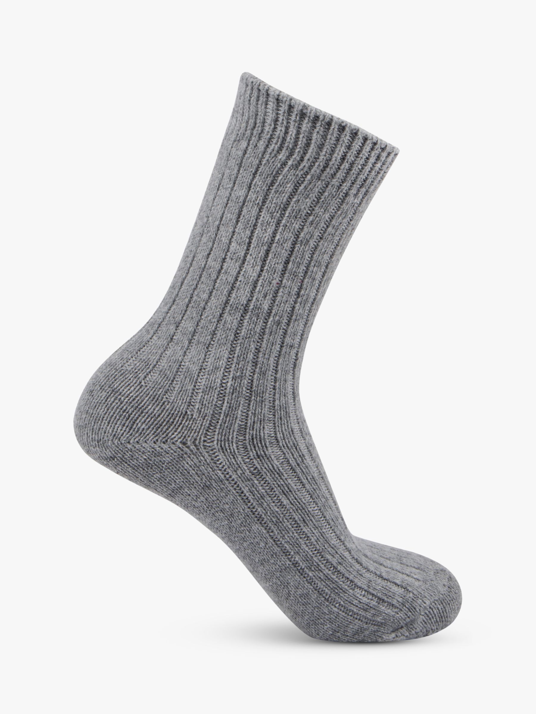 totes Cashmere Blend Ankle Socks, Pack of 2, Pink/Grey at John Lewis ...