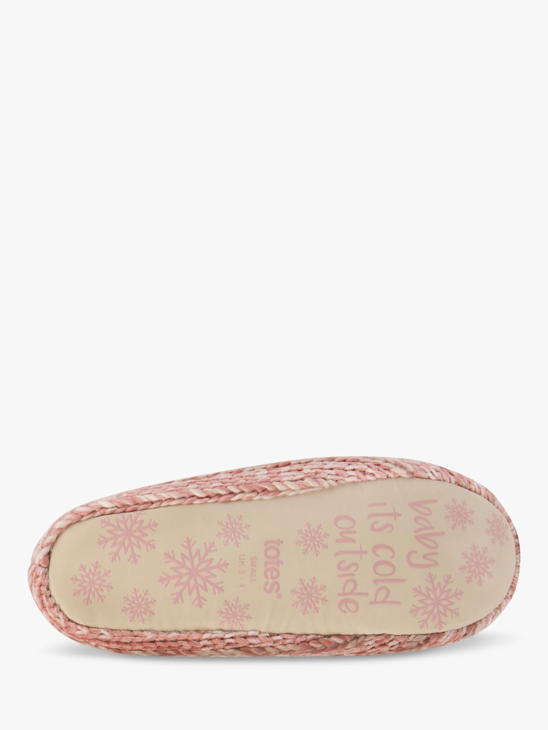 Buy totes Knitted Ballet Slippers, Pink/Cream Online at johnlewis.com