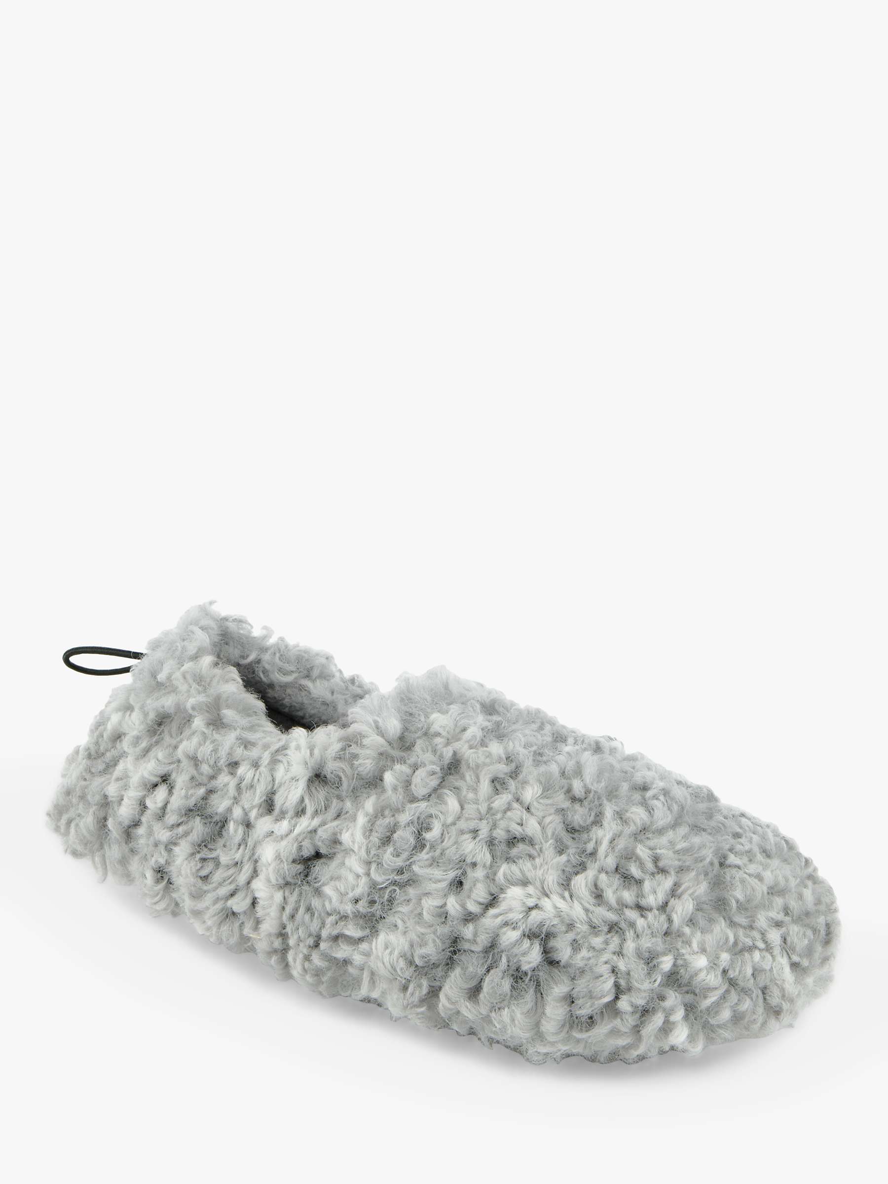 Buy totes Faux Fur Full Back Slippers, Grey Online at johnlewis.com
