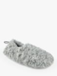 totes Faux Fur Full Back Slippers, Grey