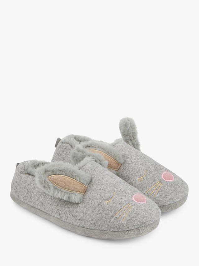 totes Novelty Bunny Slippers, Grey