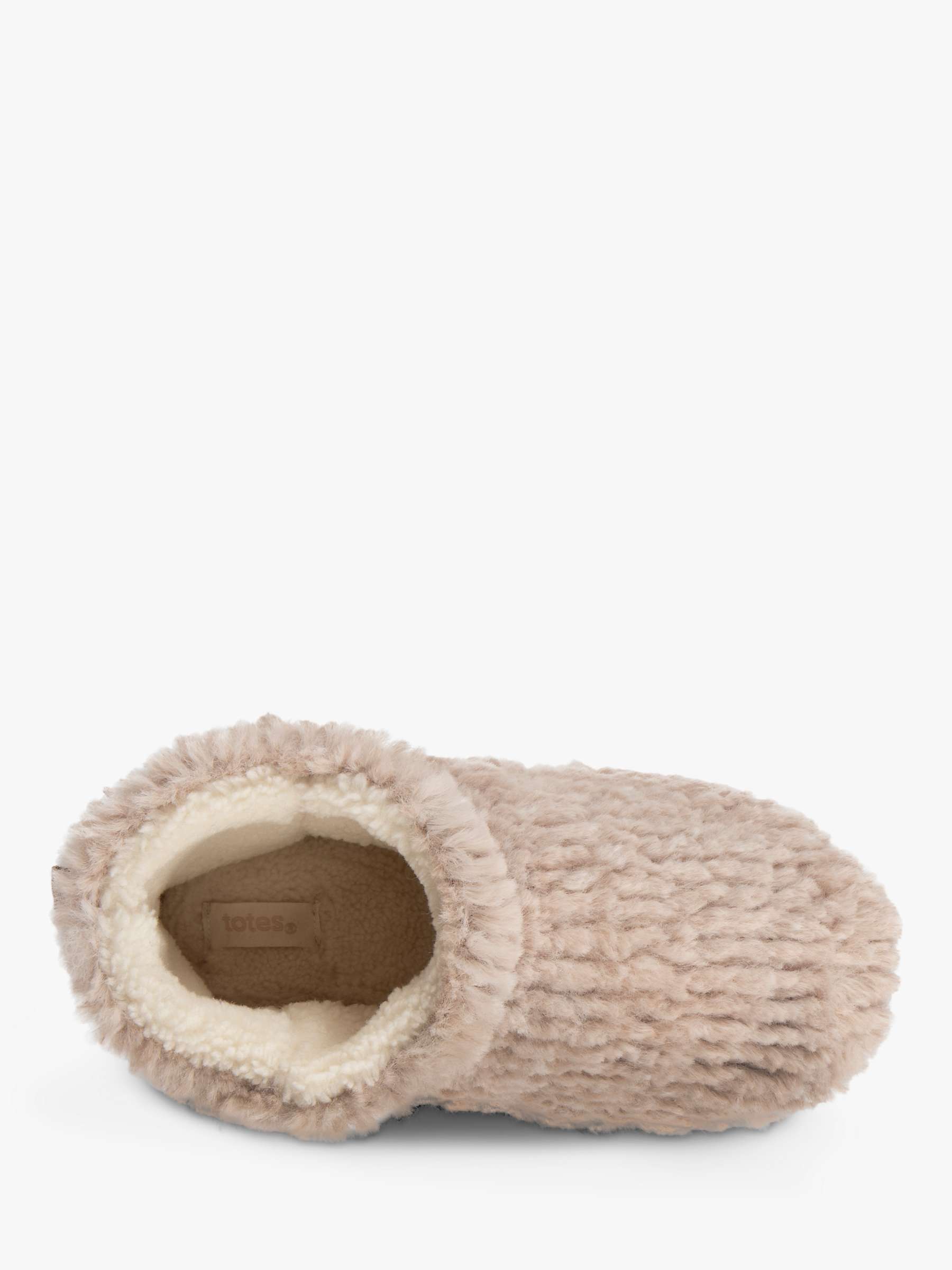 Buy totes Faux Fur Slipper Boots, Oat Online at johnlewis.com