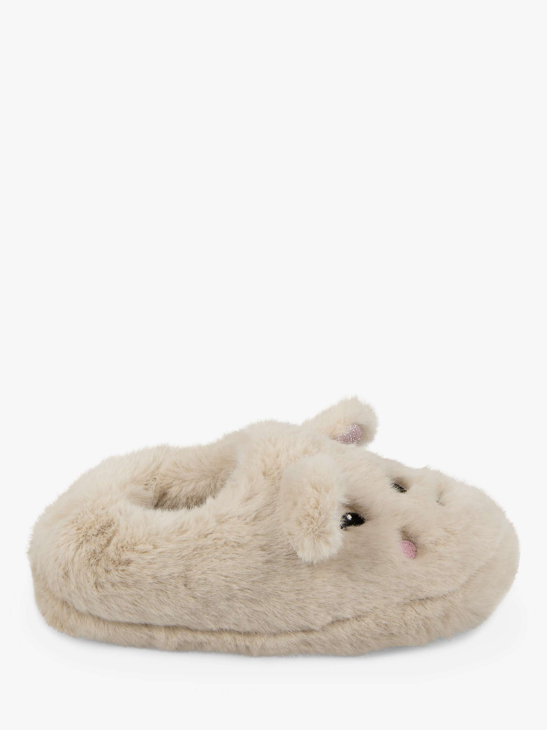 Buy totes Bear Faux Fur Slippers, Cream Online at johnlewis.com