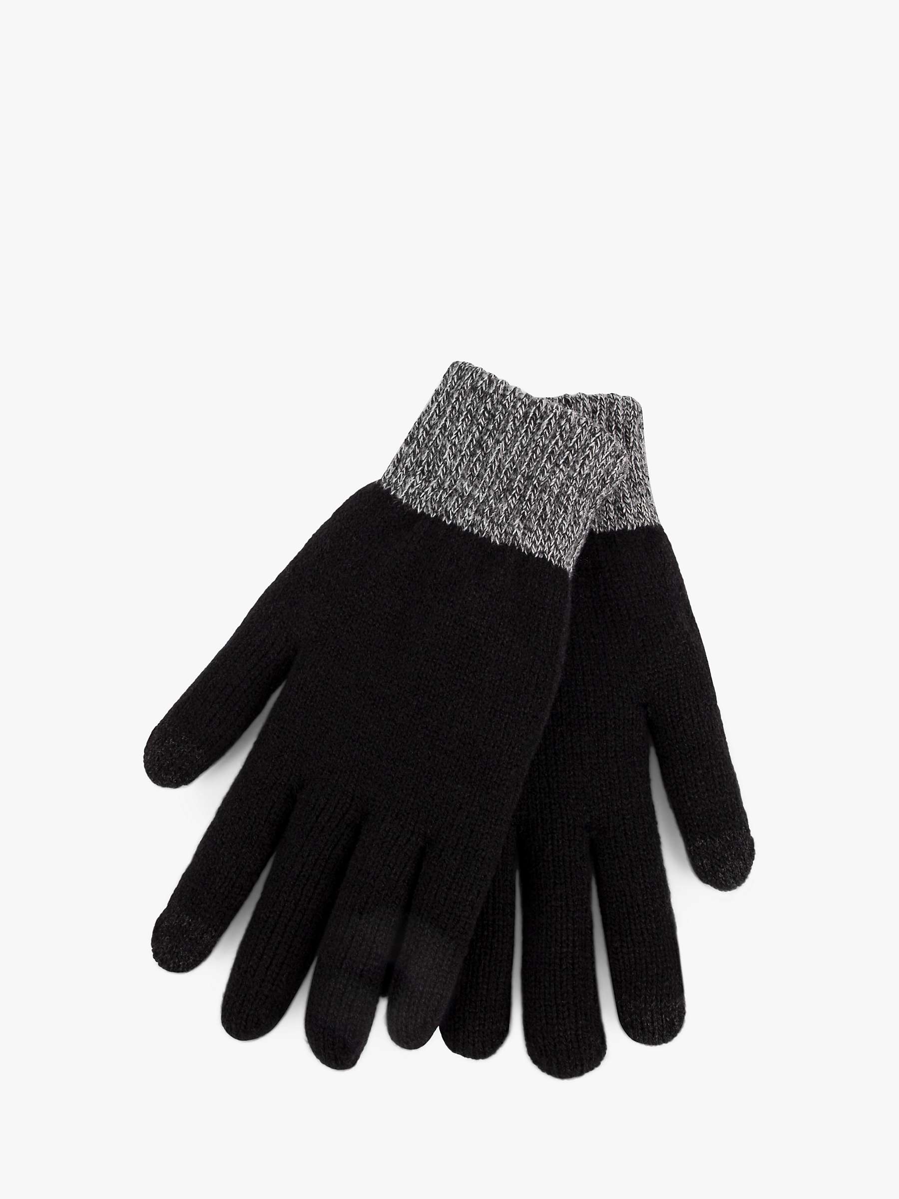Buy totes Thermal Stretch Knitted Smartouch Gloves, Black Online at johnlewis.com