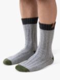 totes Chunky Thermal Wool Blend Socks, Pack of 2, Grey/Khaki