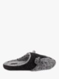 totes Mouse Mule Slippers, Black/Grey