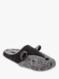 totes Mouse Mule Slippers, Black/Grey