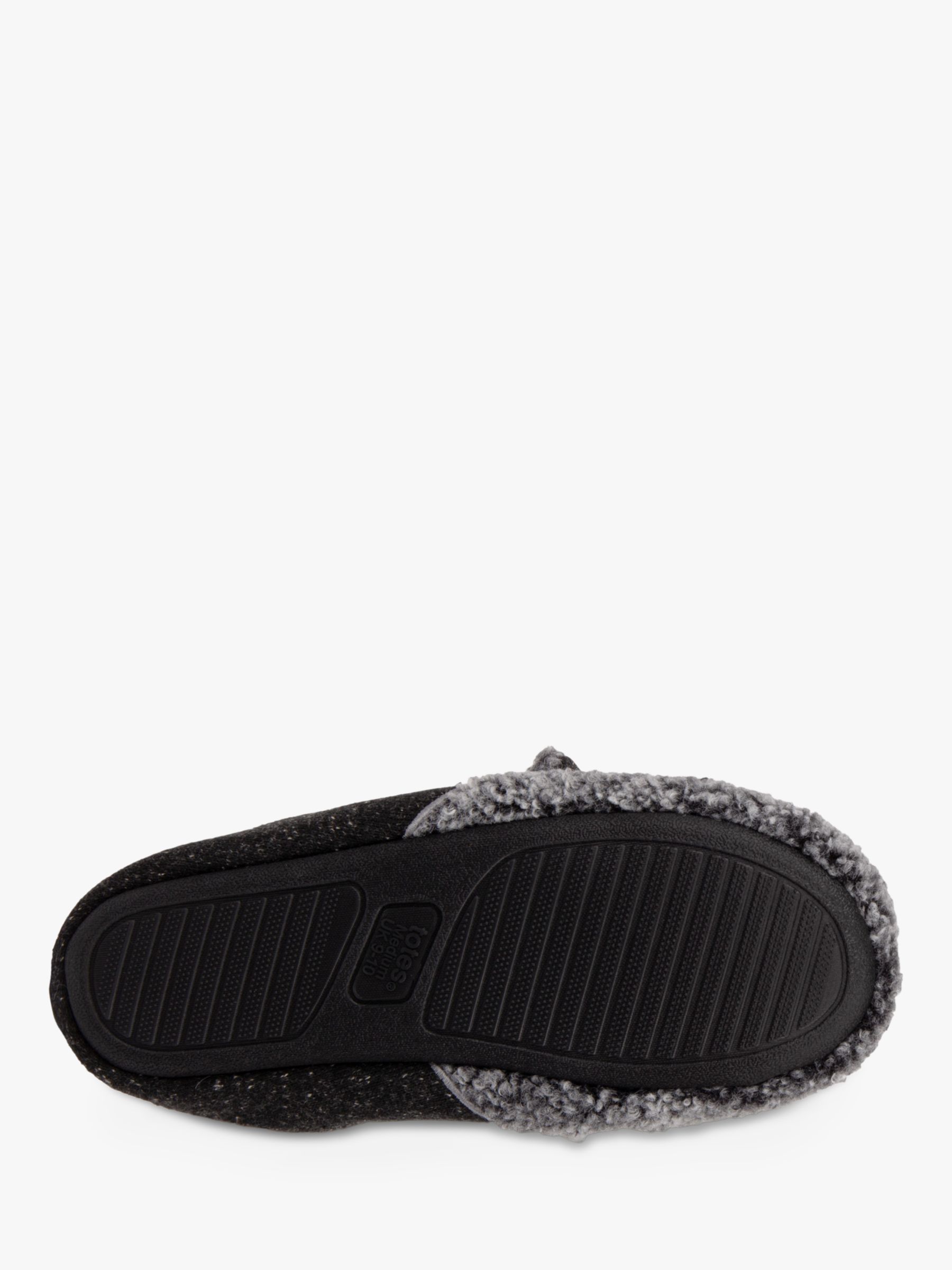 totes Mouse Mule Slippers, Black/Grey, S