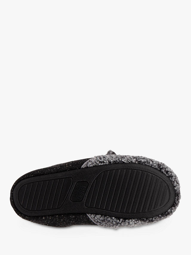 totes Mouse Mule Slippers, Black/Grey