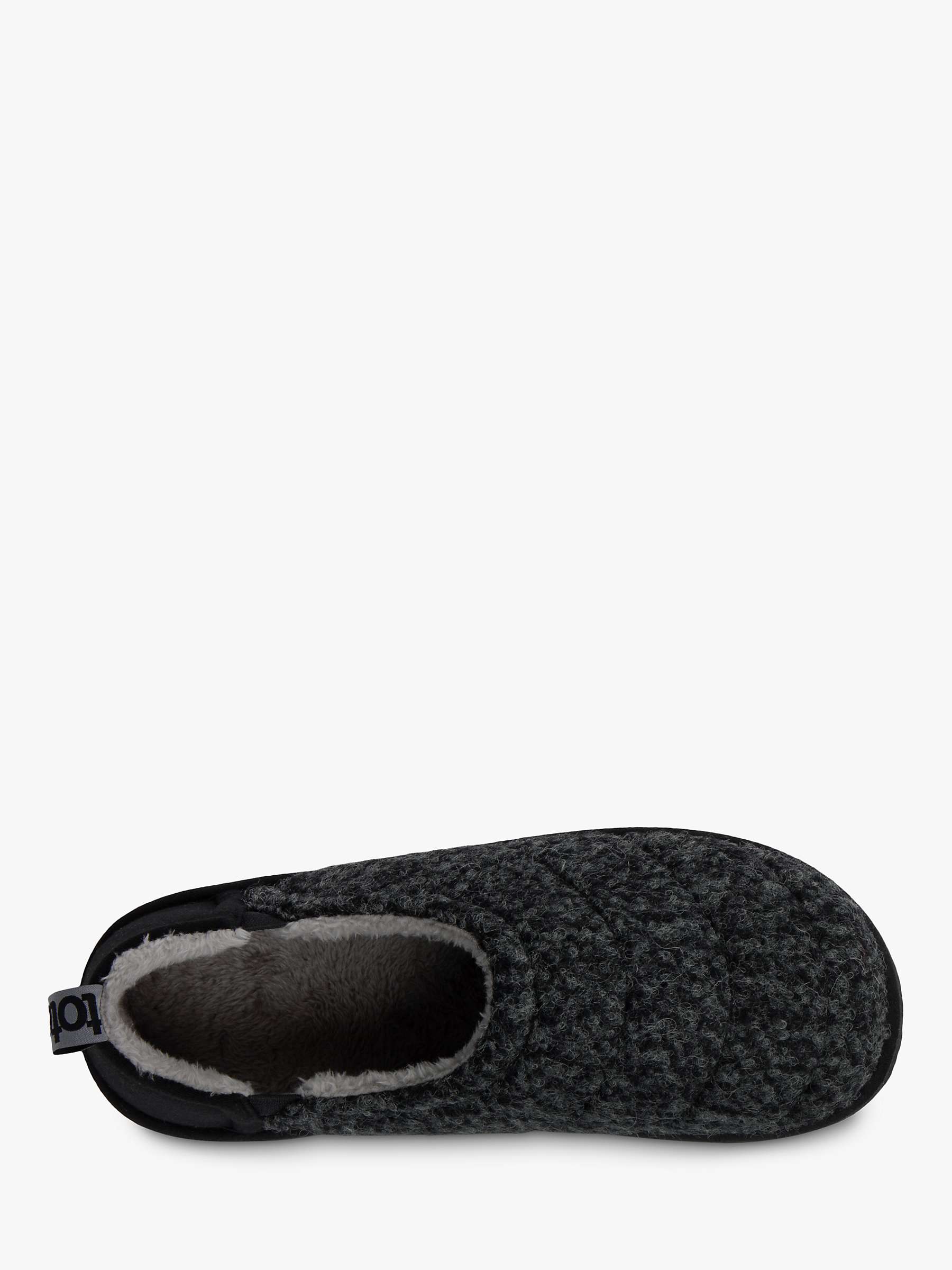 Buy totes Quilted Full Back Slippers, Black Online at johnlewis.com