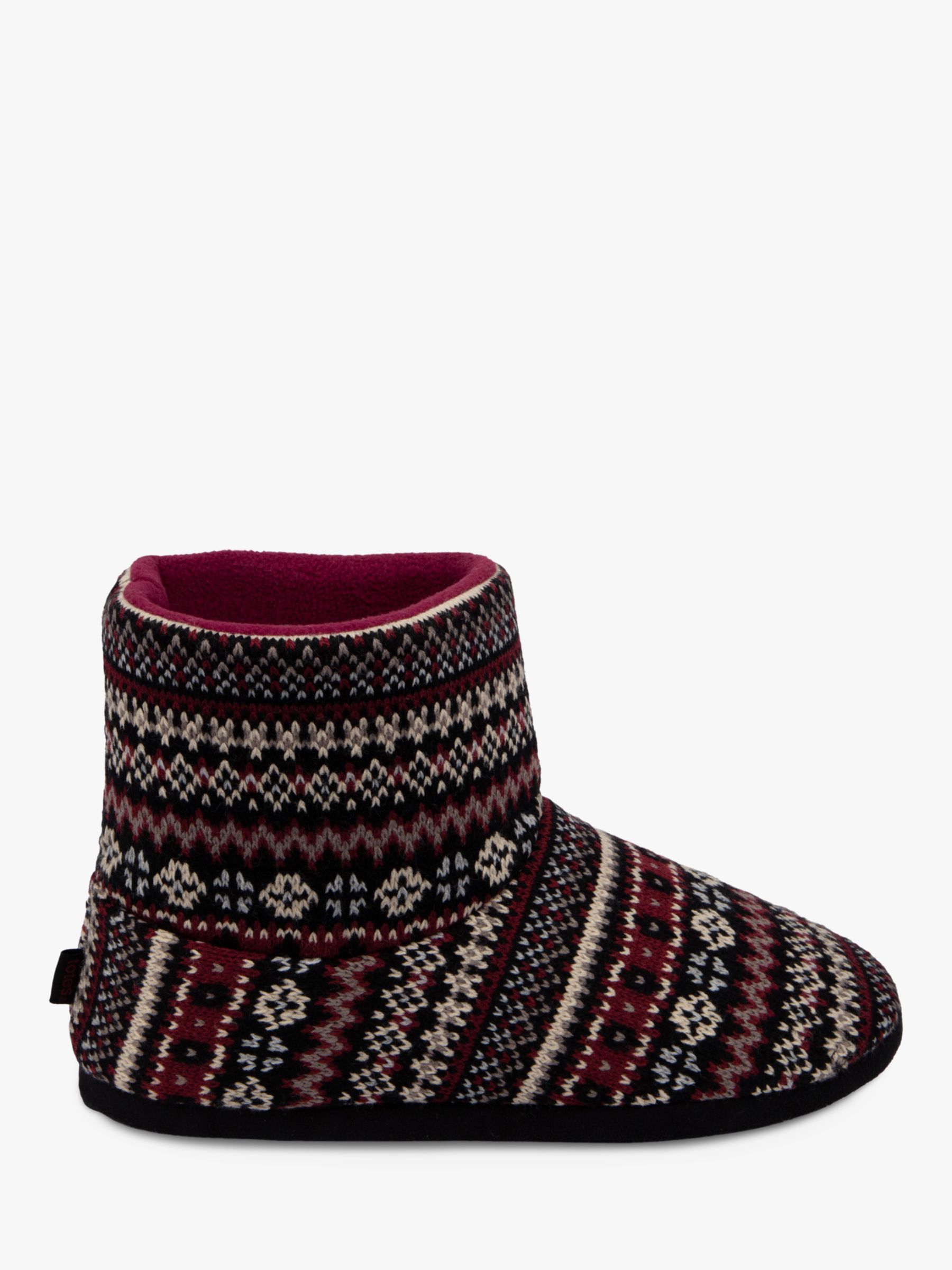 totes Fair Isle Bootie Style Slippers, Multi at John Lewis & Partners