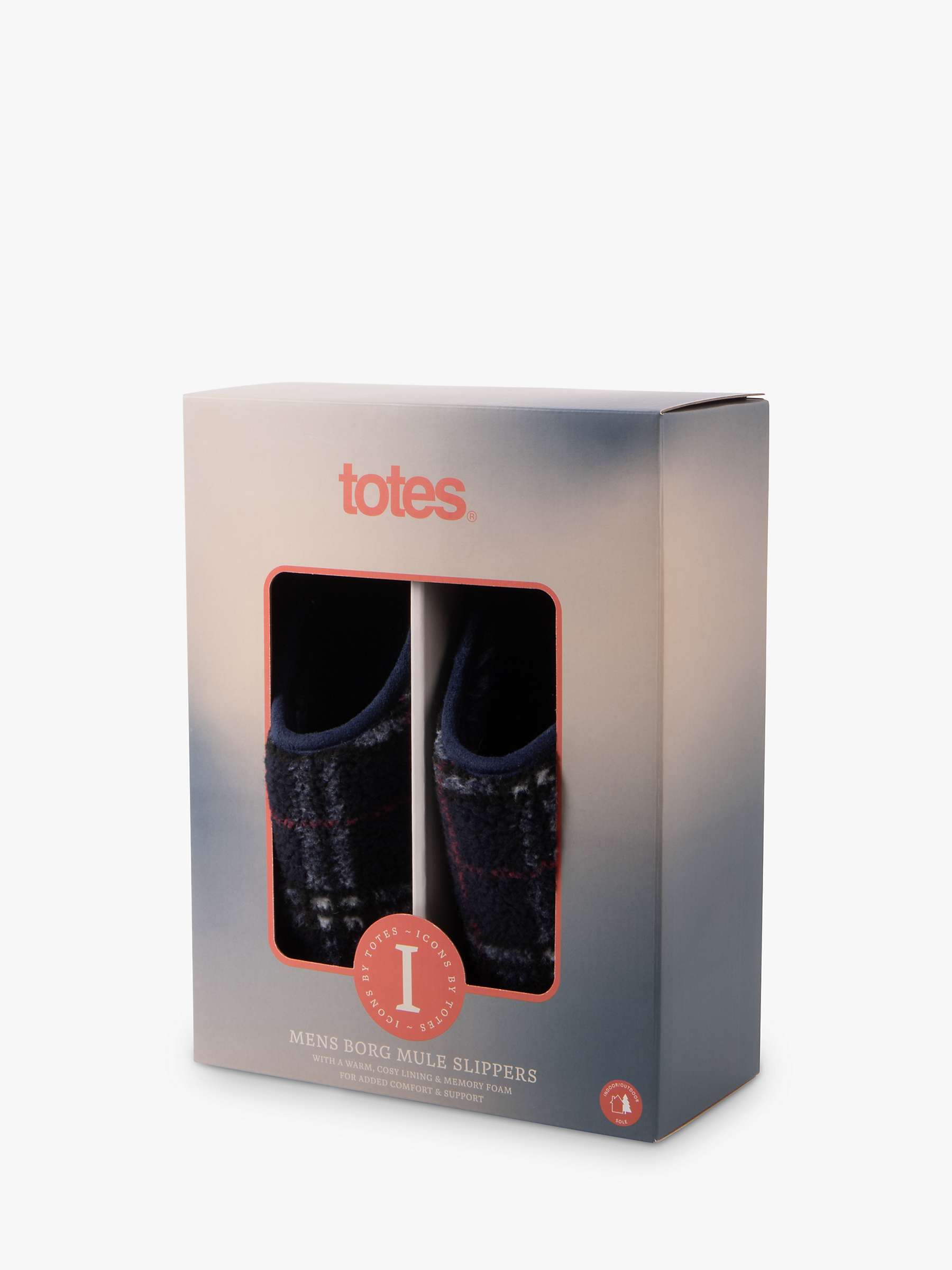 Buy totes Borg Check Mule Slippers Online at johnlewis.com
