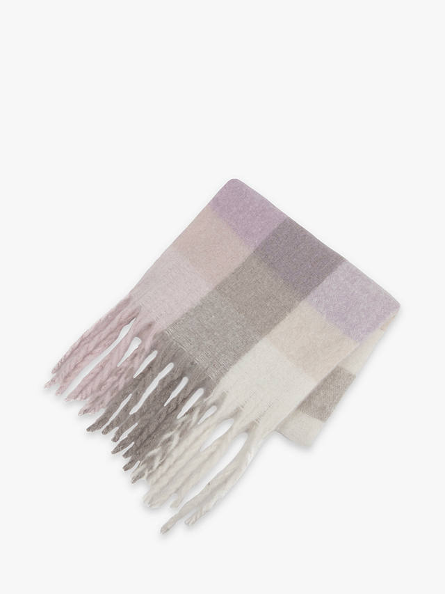 totes Chunky Check Woven Blanket Scarf, Lilac/Multi