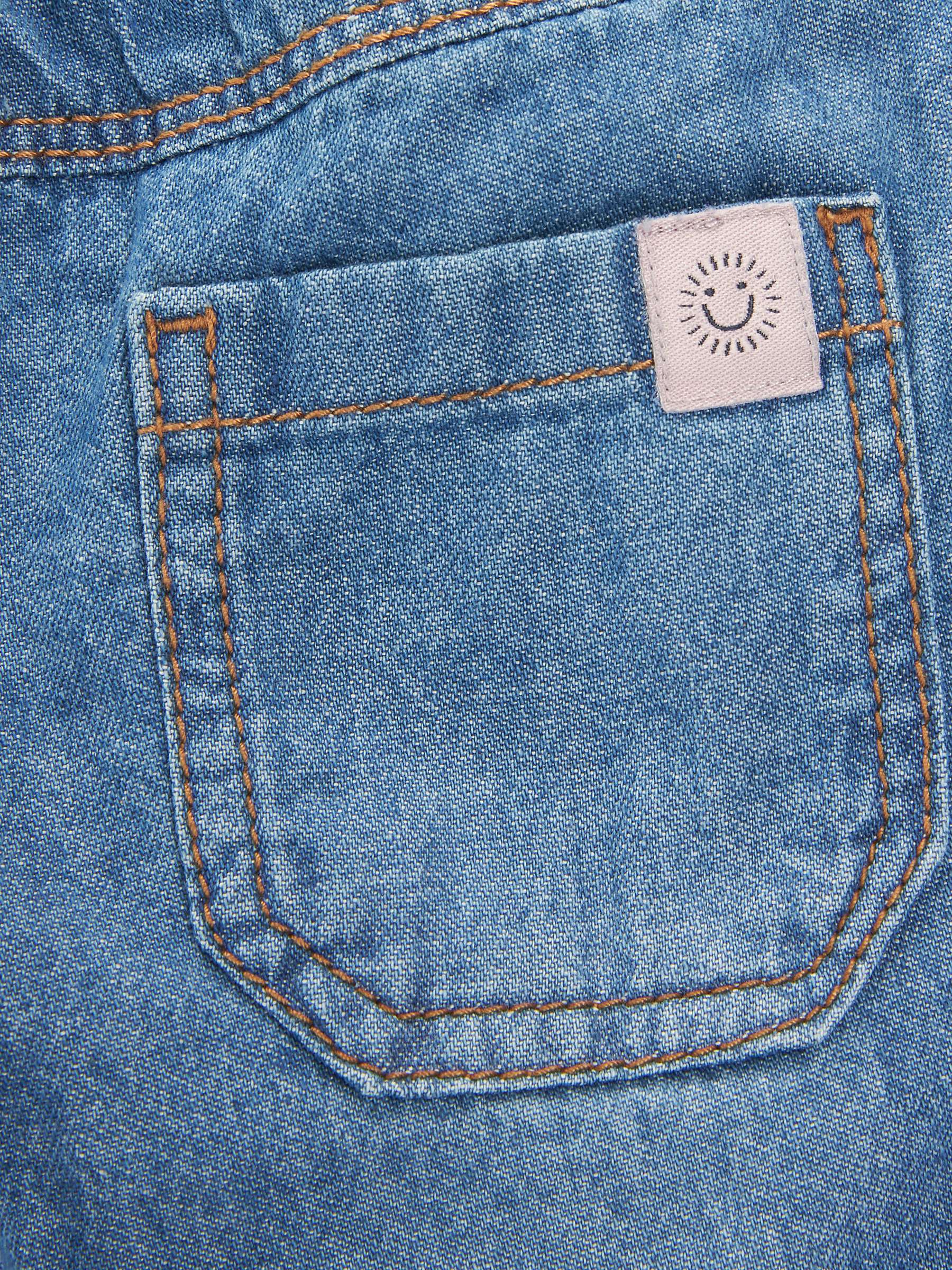 Buy John Lewis Baby Ribbed Waist Jeans, Blue Denim Online at johnlewis.com