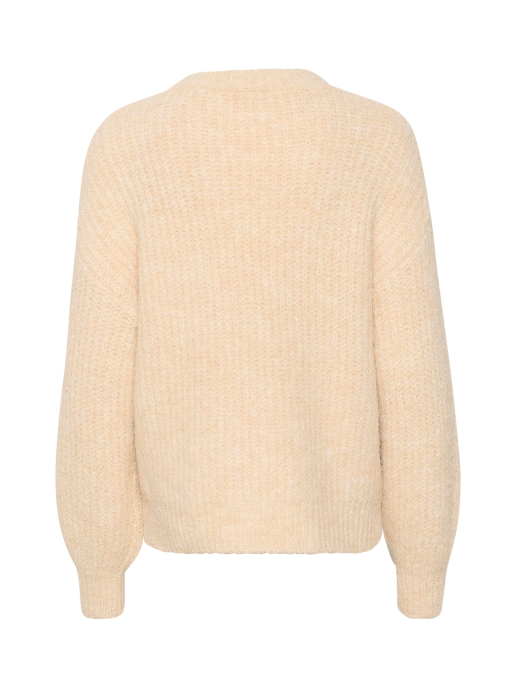 KAFFE Michelle Dropped Shoulder Jumper, Sand Dollar Melange