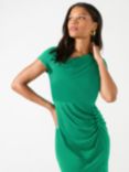 Ro&Zo Petite Crepe Jersey Split Leg Midi Dress, Green
