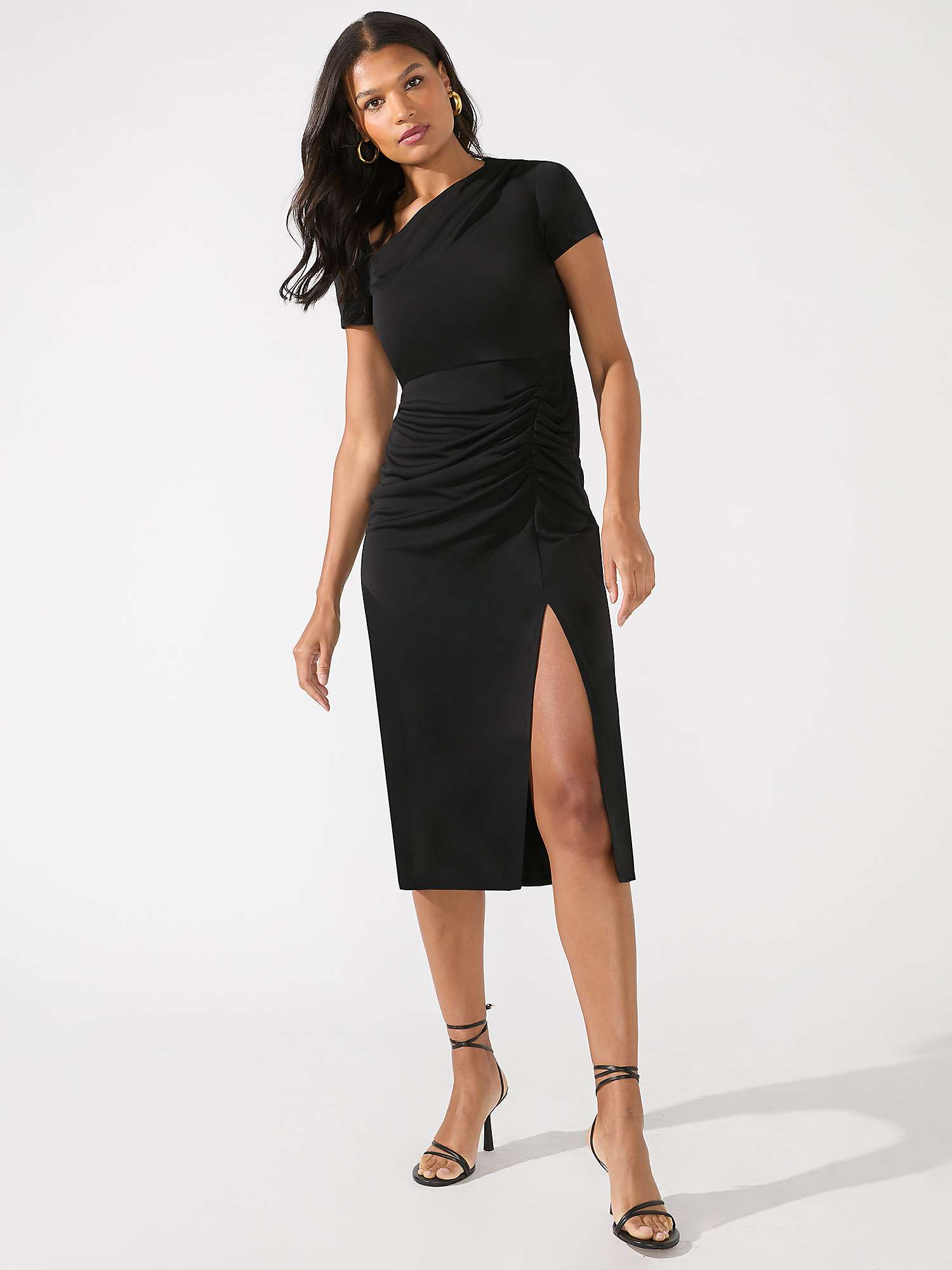 Buy Ro&Zo Petite Crepe Jersey Split Leg Midi Dress Online at johnlewis.com