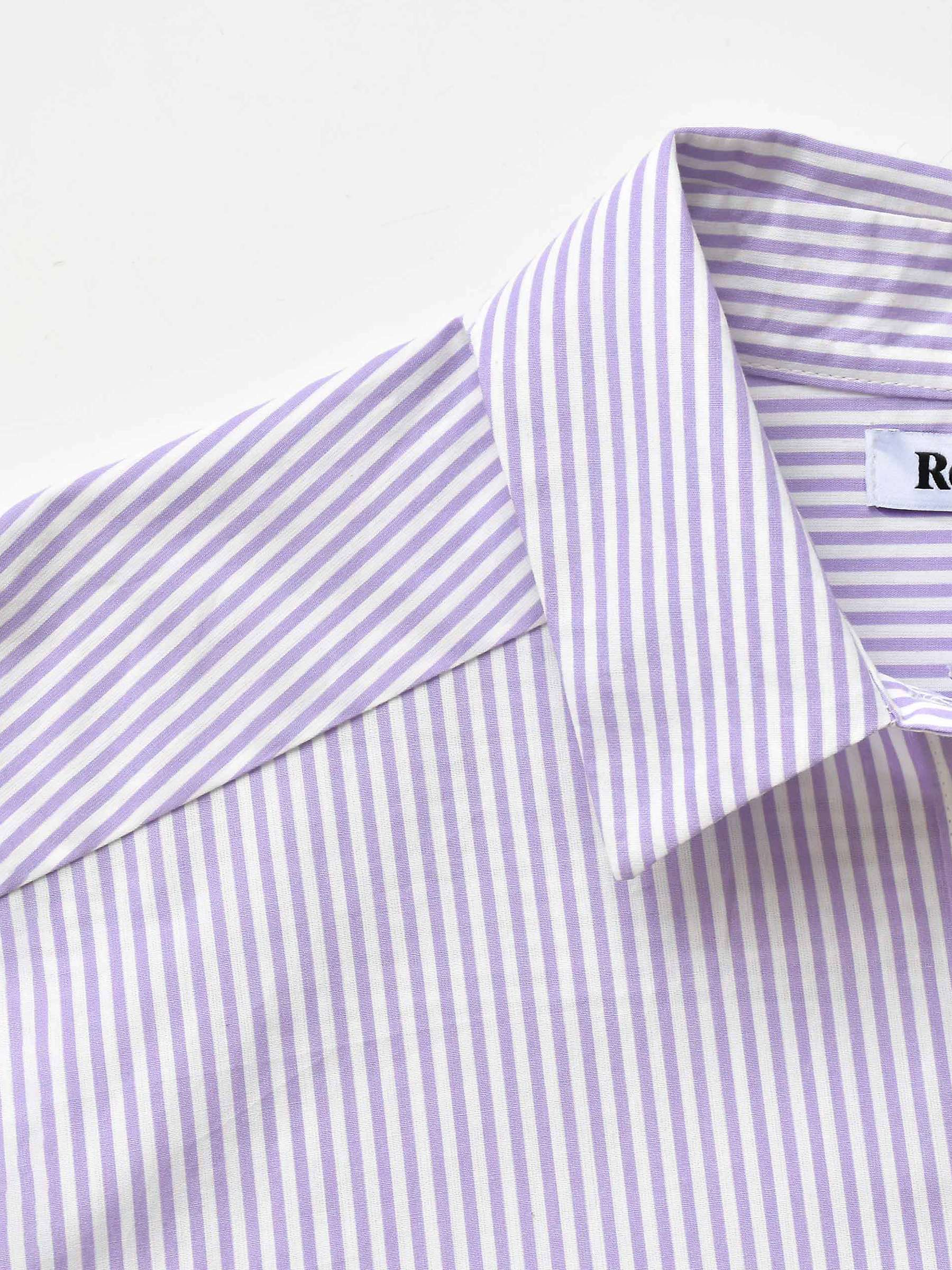 Buy Ro&Zo Pinstripe Cotton Poplin Shirt Online at johnlewis.com