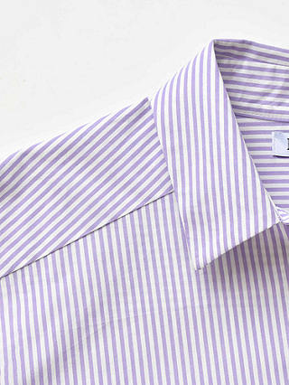 Ro&Zo Petite Pinstripe Cotton Poplin Shirt, Purple