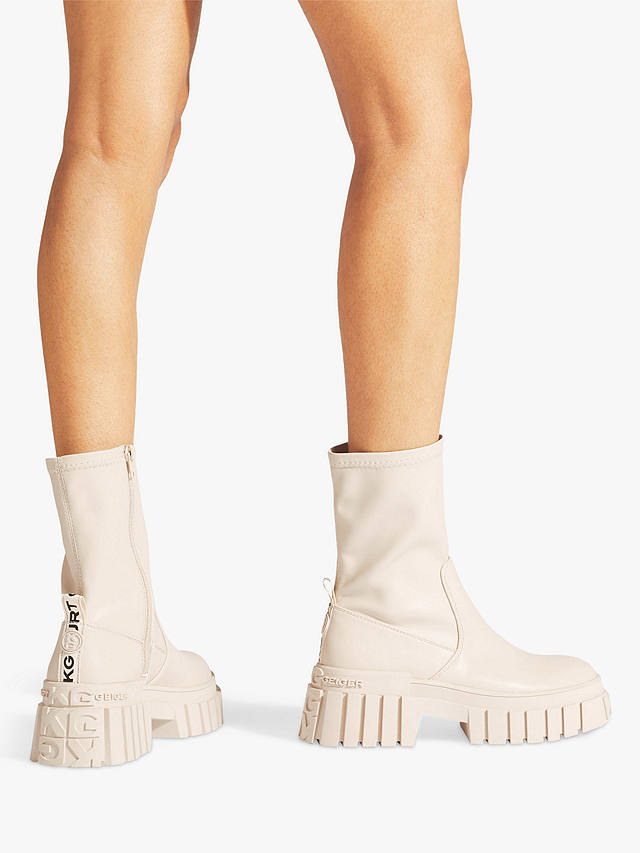 KG Kurt Geiger Tegan Sock Ankle Boots, White