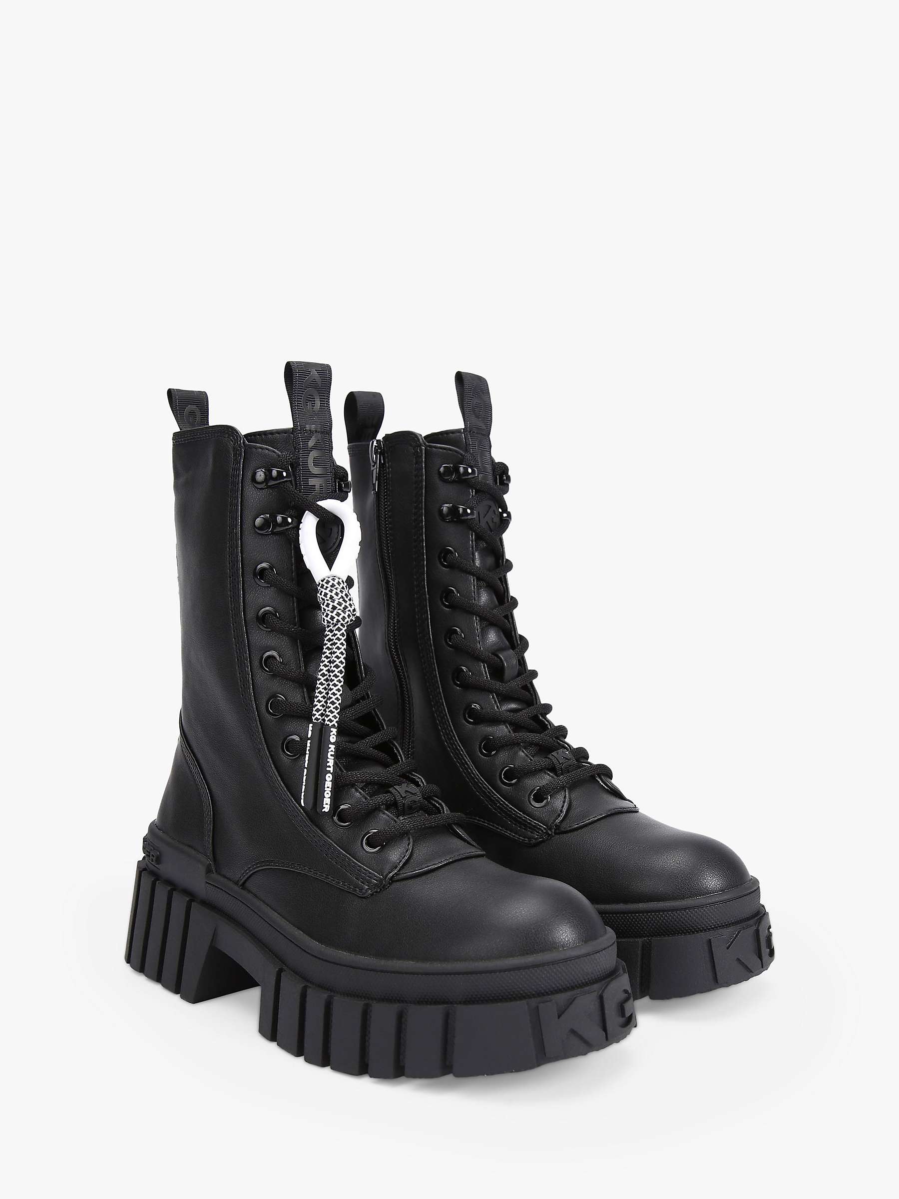 Buy KG Kurt Geiger Tegan Lace Up Chunky Ankle Boots Online at johnlewis.com