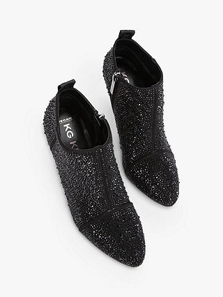 KG Kurt Geiger Skyla Embellished Ankle Boots, Black