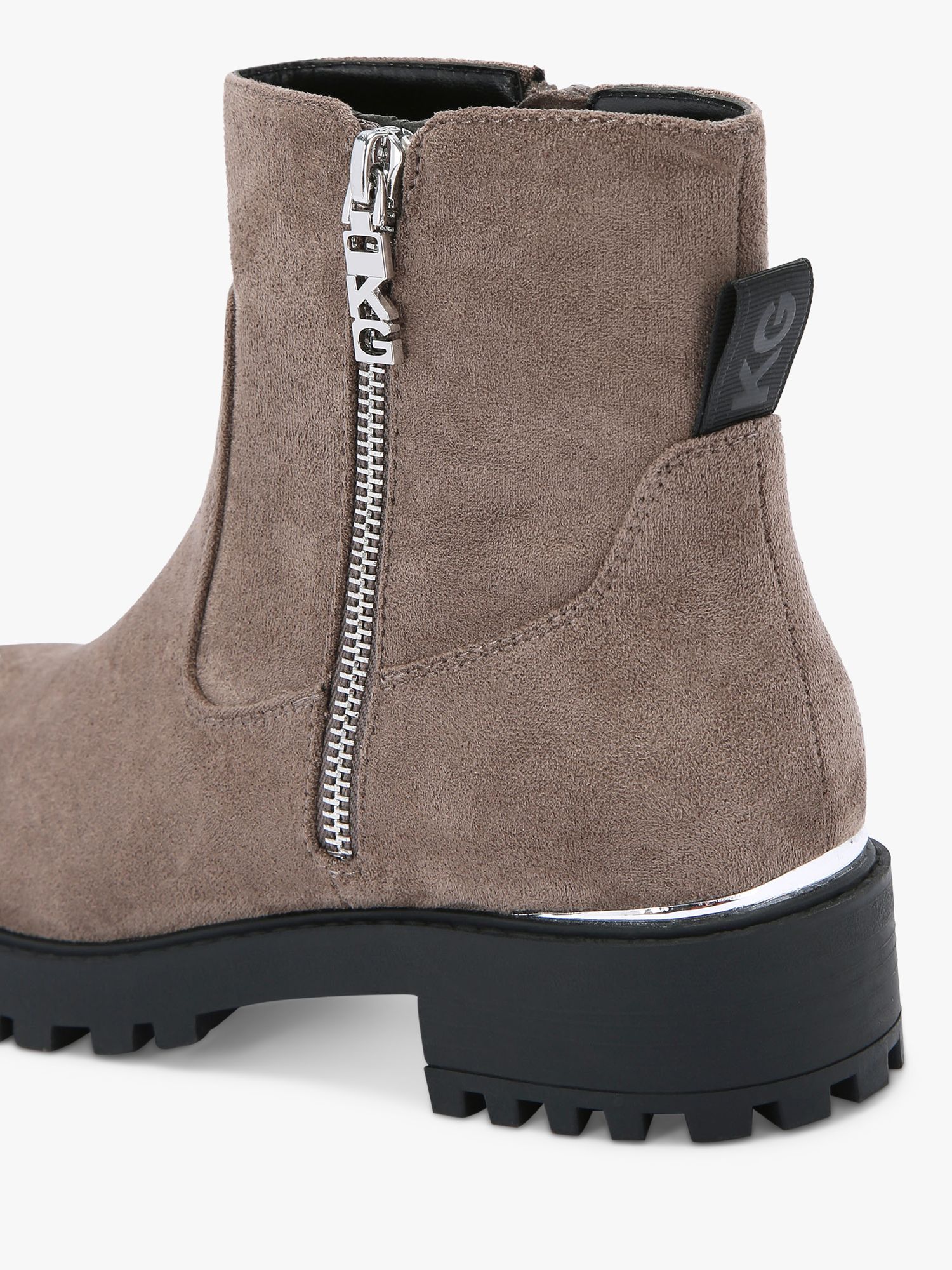 Buy KG Kurt Geiger Tahira Suede Ankle Boots, Taupe Online at johnlewis.com