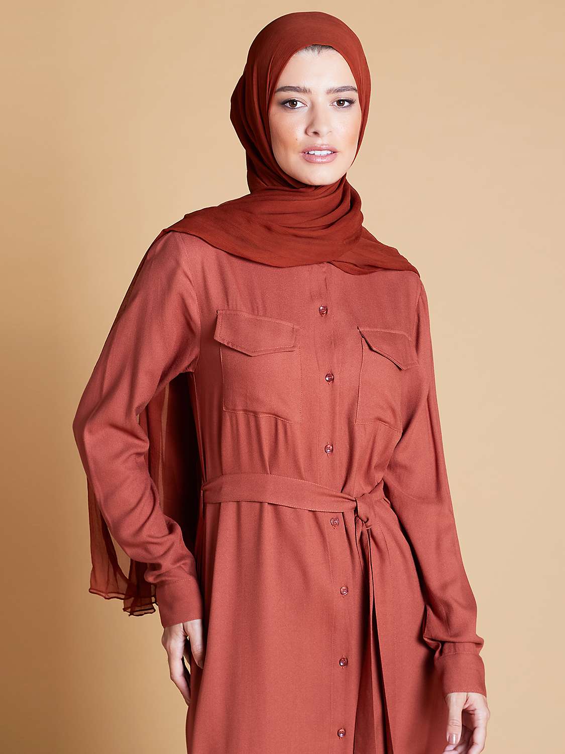 Buy Aab Utility Maxi Dress, Terracotta Online at johnlewis.com