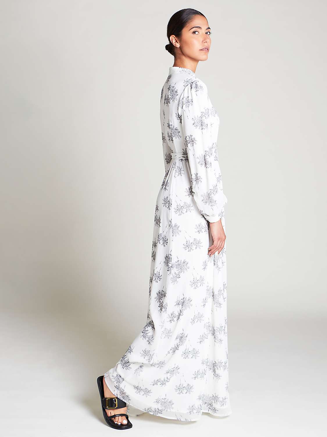 Buy Aab Summer Palm Maxi Dress, White Online at johnlewis.com