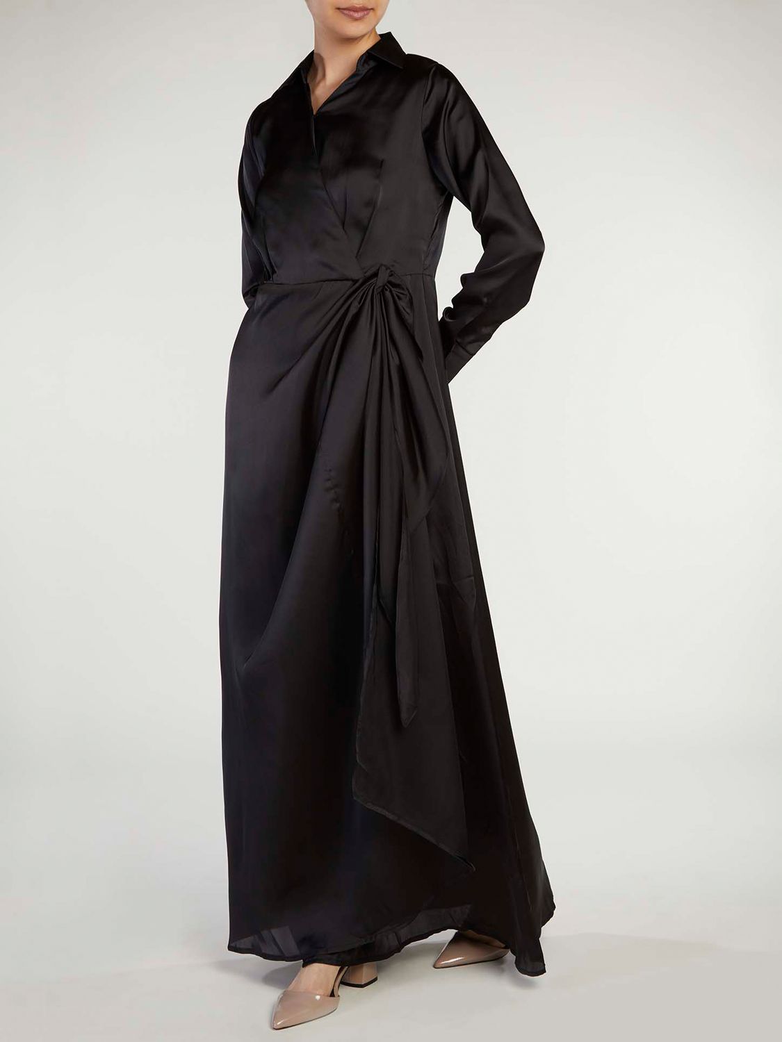 Satin Wrap Belted Maxi Dress | John Lewis & Partners