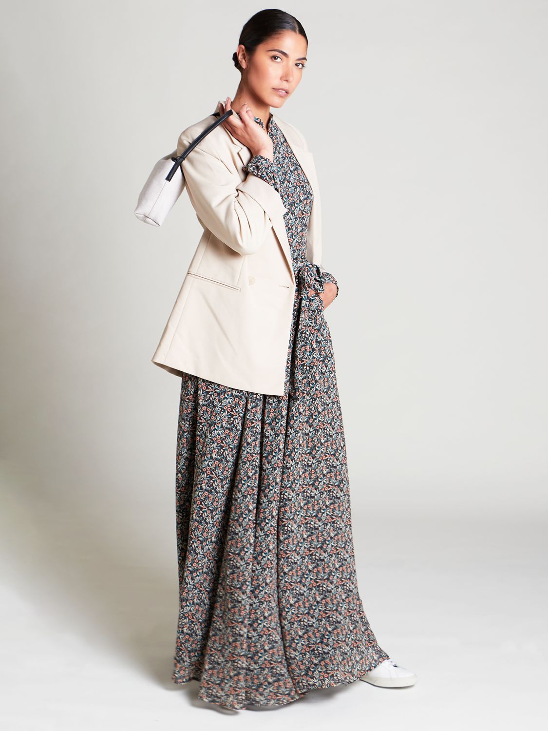 Buy Aab Hanako Ditsy Floral Maxi Dress, Green Online at johnlewis.com