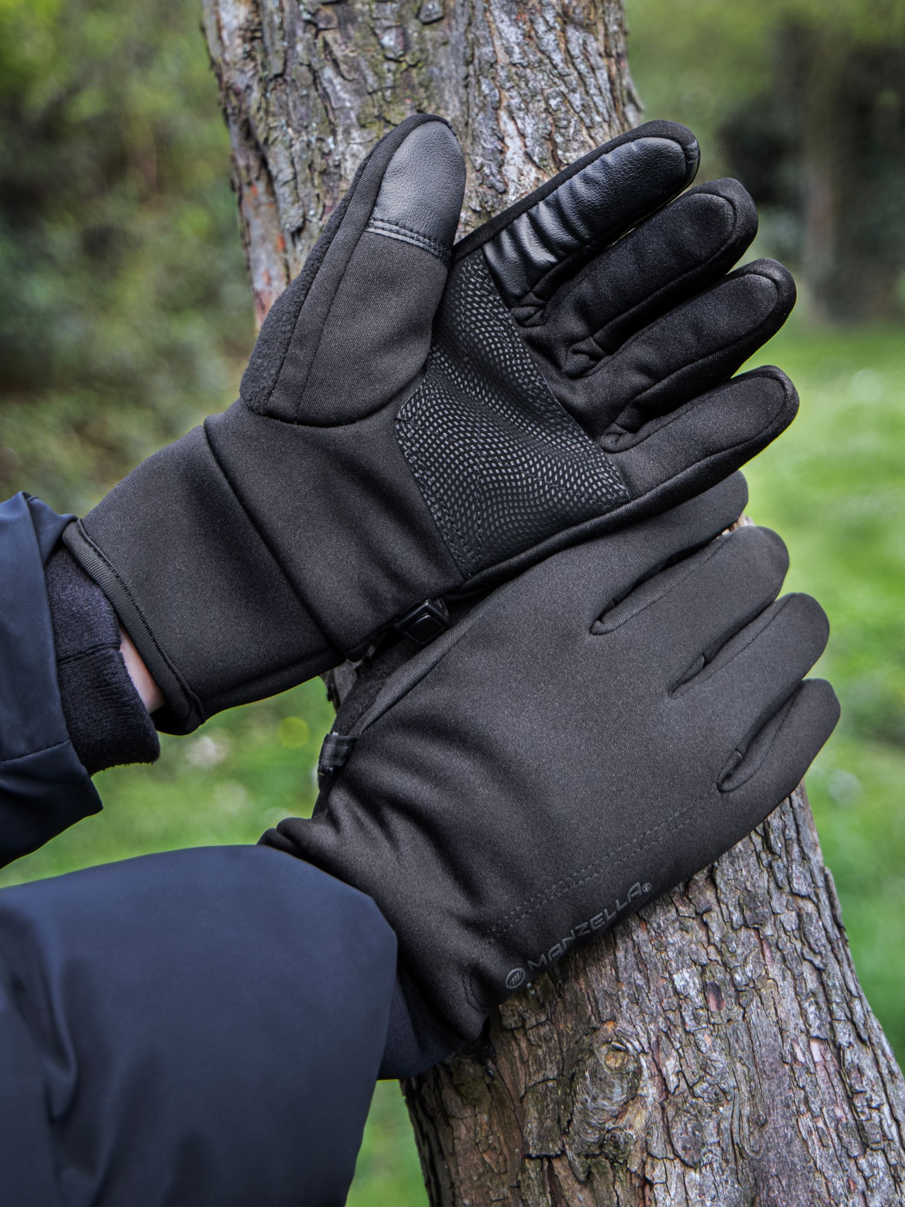 totes Manzella Gloves, Black at John Lewis & Partners
