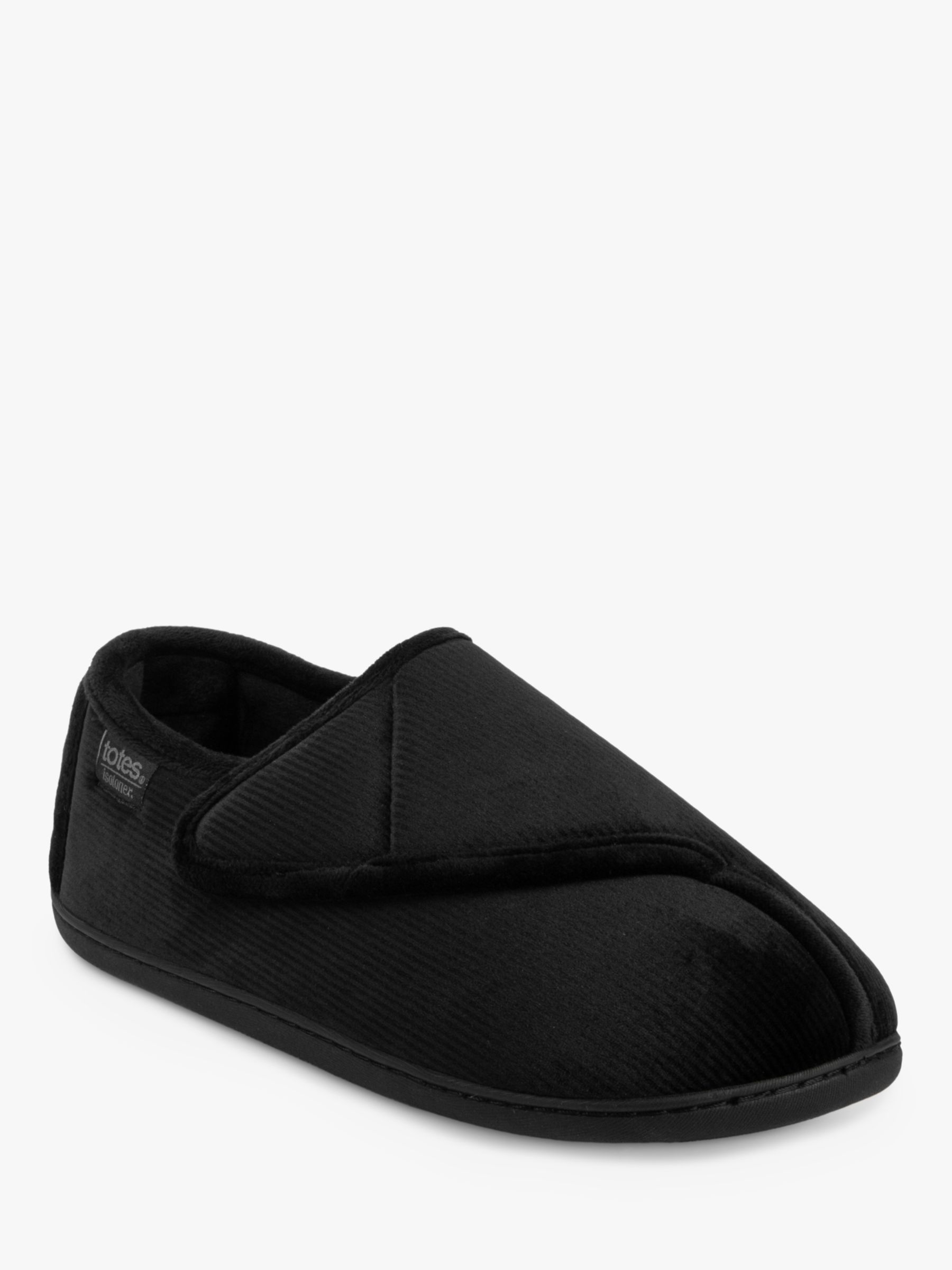 Buy totes Velour Check Riptape Slippers Online at johnlewis.com